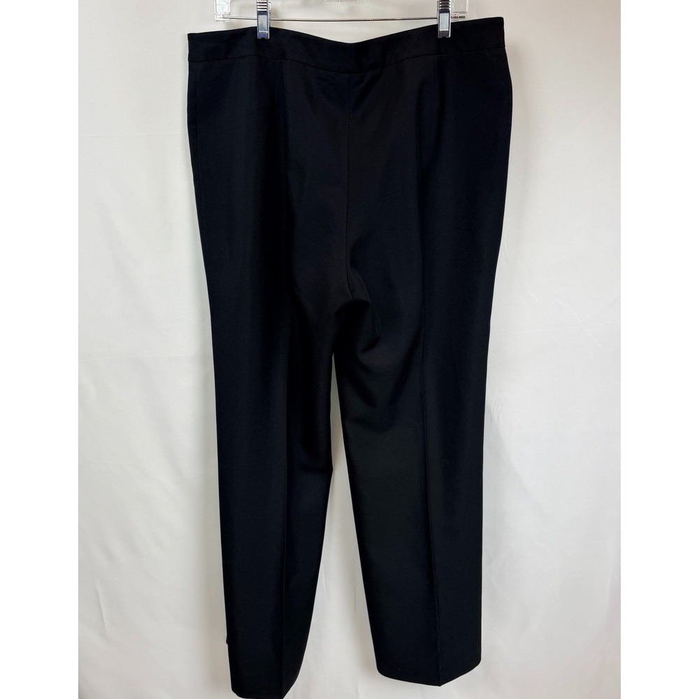 Kasper Dress Pants Womens Size 14 Black Lined High Rise Career Office Business - Picture 2 of 10